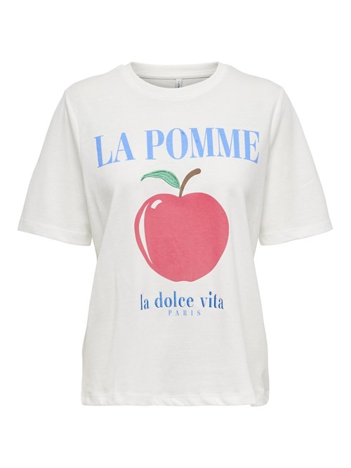 Only Bone Life T-shirt med La Pomme Print